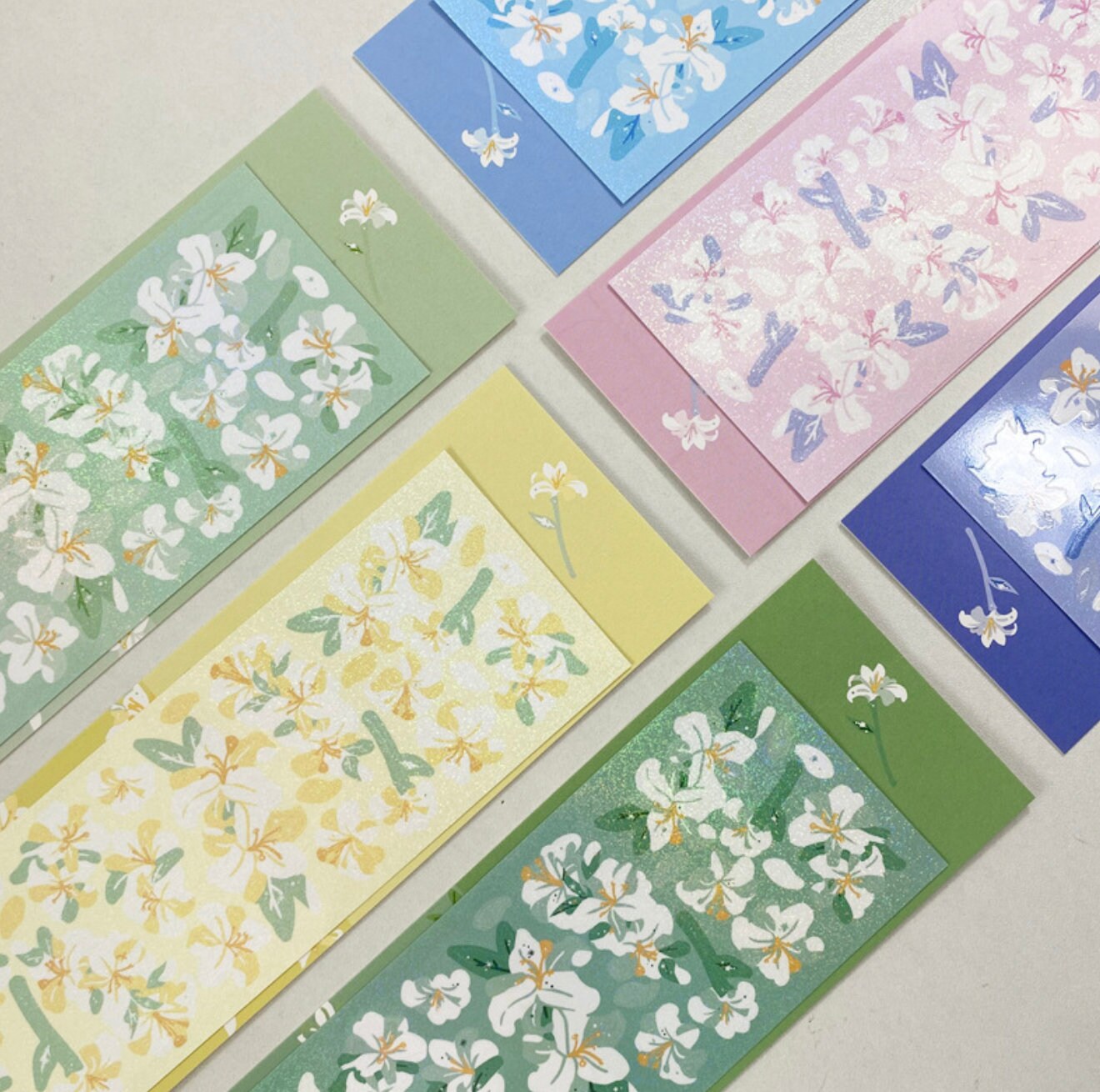 Lily flower deco sticker, bling bling sticker, toploader deco sticker